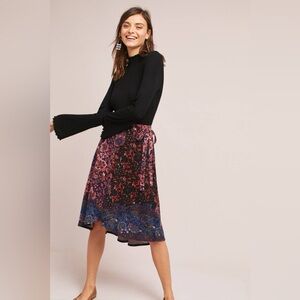 Anthropologie Maeve Knit Wrap Skirt